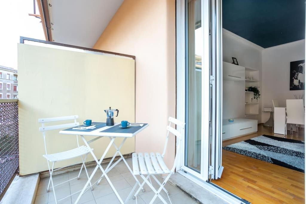 Blue Window In The Center Of Apartment *